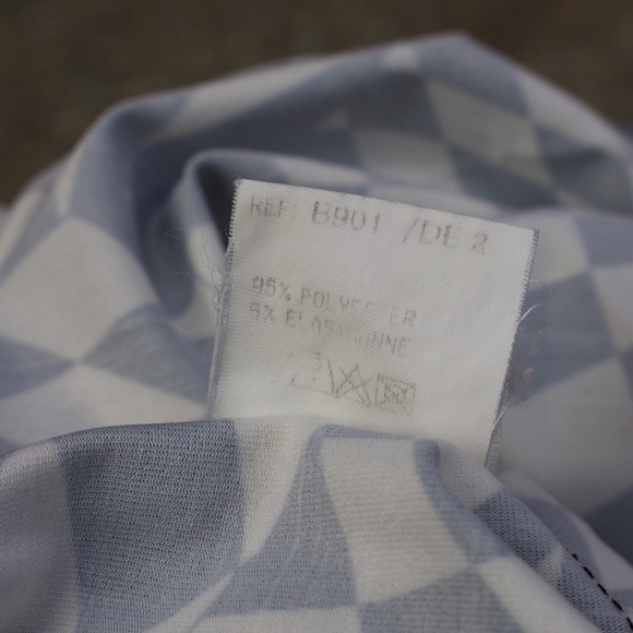 Vintage BEBE DISCO Black & White Checkered Long Sleeve Button Down Blouse - Picture 17 of 17